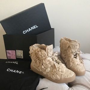 RESERVED Chanel camellia flower tennis